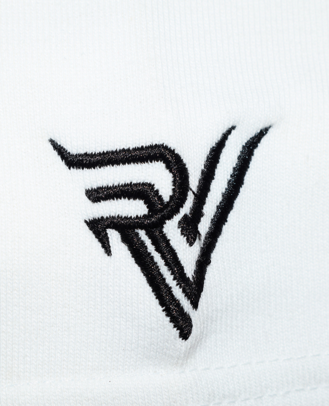 RAVVIX Oversized White “Wave” Tee – Minimal Streetwear with a Bold Artistic Touch